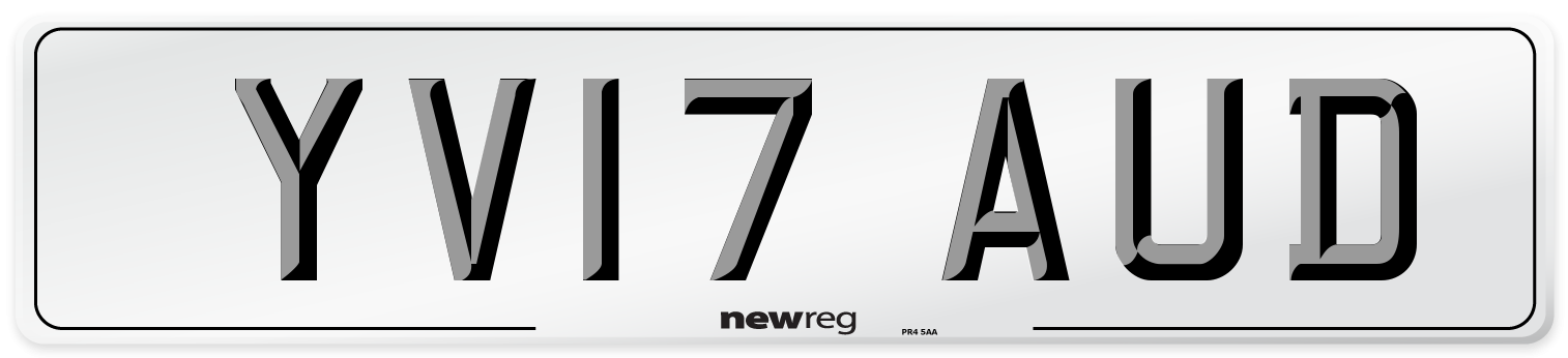 YV17 AUD Number Plate from New Reg